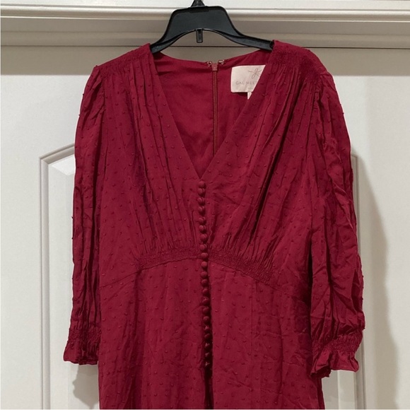 Gal Meets Glam Red MIDI Dress with long Sleeve Good condition - Picture 10 of 15